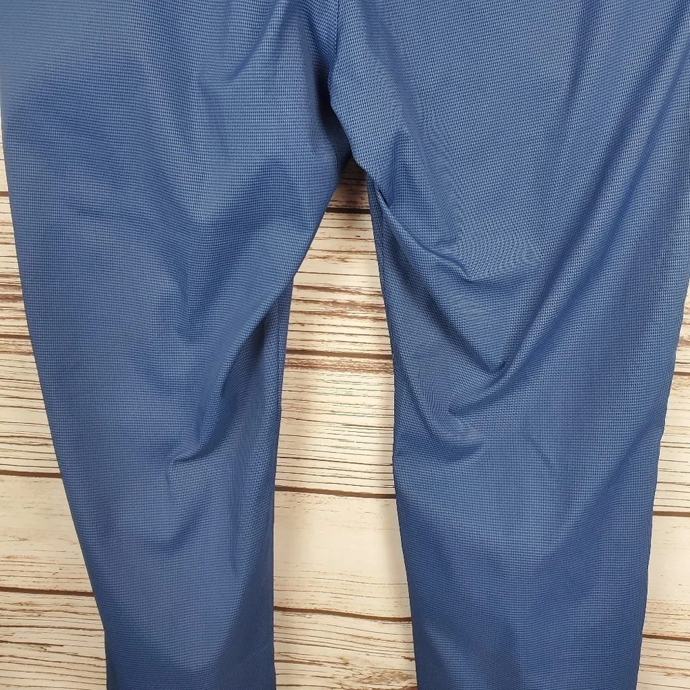 Bonobos Golf Mens 40x32 Slim Blue Houndstooth Tailored Flat Front Golf Pants